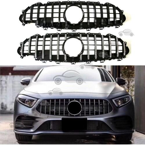 Front Bumper Racing Grills Billet Grille Cover For Mercedes-Benz CLS-Class W257 C257 2019 2020 2021 GT