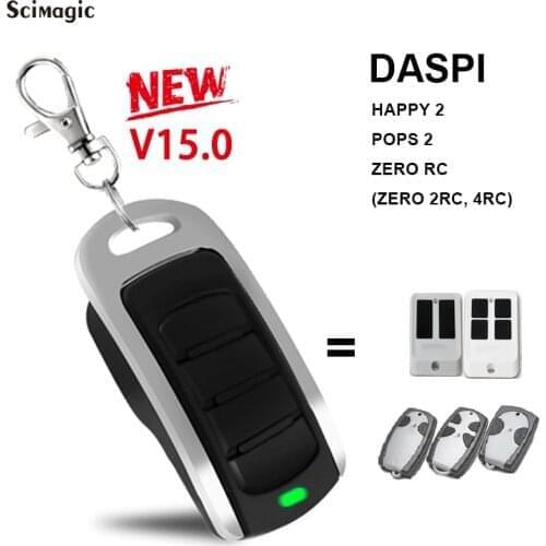 Remote Control 433.92MHz For DASPI HAPPY2 / POPS 2 / ZERO RC(ZERO 2RC, 4RC) For Garage Door Gate Key Fob Opener