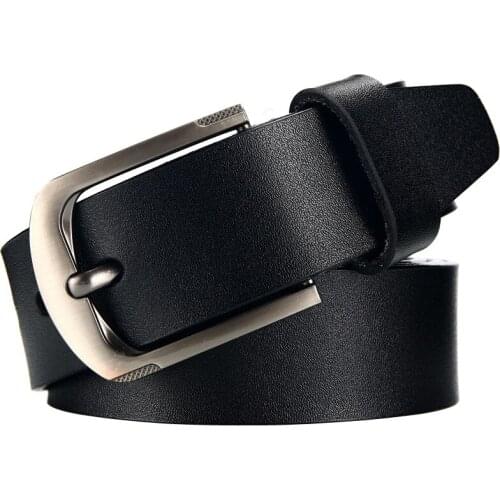 Luxury Men belt Quality Imitation Leather Alloy Pin Buckle Mens belt fashion classic vintage wild Casual Business Pants belts