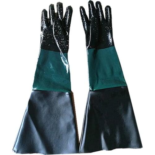 Rubber Sandblaster Sand Blast Sandblasting Gloves For Sandblast Cabinets Safety
