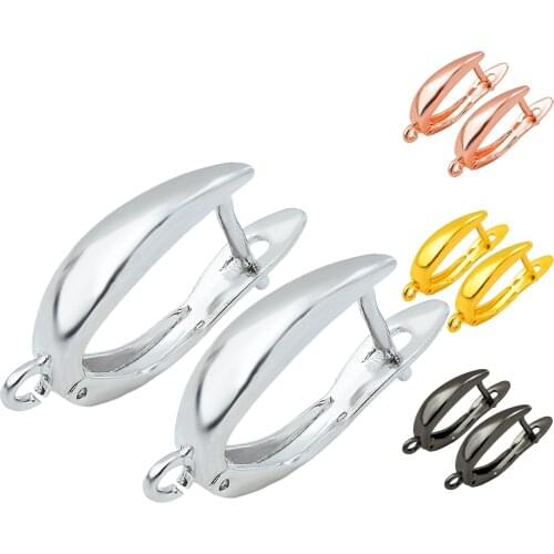 DIY earrings hook hypoallergenic jewelry accessories making women tassel crystal pearl earrings discovery buckle wholesale