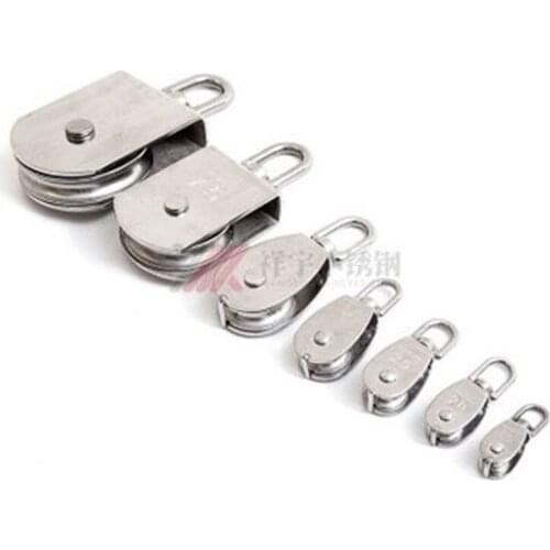Stainless Steel Pulley M15 M20 M25 M32 M50 Single Wheel Swivel Lifting Rope Pulley Set Lifting Wheel Tools Accessories E12103