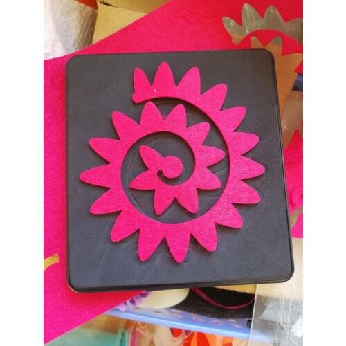 Spiral flower wooden die 15.8mm thick 5.5x6inch SMR-FL0028