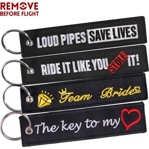 Remove Before Flight Engineer Key Chain Jewelry Embroidery Keyring Chain for Aviation Gift Fashion New Keychains 3 PCS/LOT