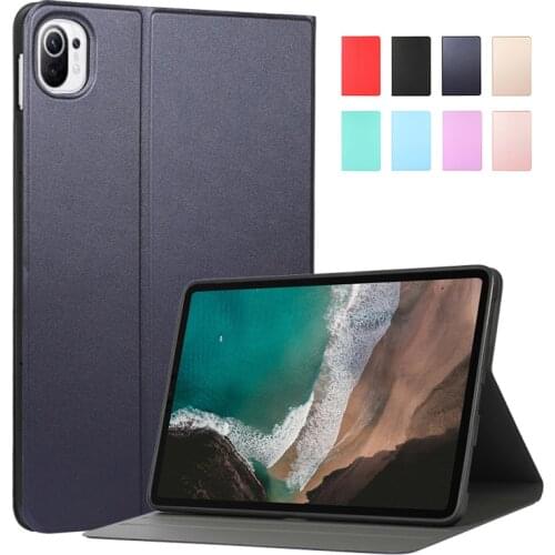 Ultra Slim Front Stand Case For Xiaomi Pad 5 Pro / Xiaomipad5 Mipad5 11 inch 2021 PU Leather Soft TPU Shell