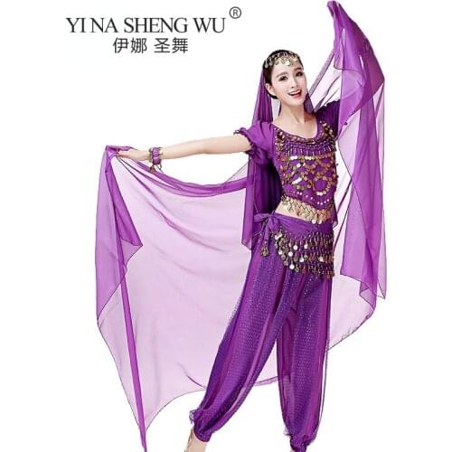 Hot Sale Ladies Multicolor Belly Dance Veil Scarf Chiffon Hand Yarn Belly Dance Scarf Dance Costume Belly Dance Accessories