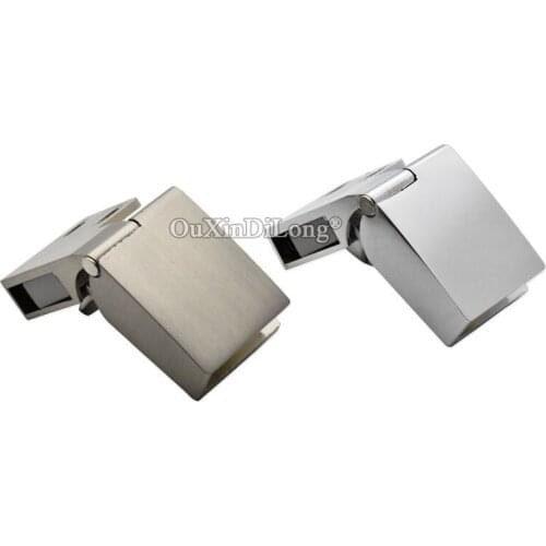Brand New 10Pairs Glass Cabinet Hinges Wine / Display Showcase Cabinet Door Hinges Glass Clamps Hinge No Drilling