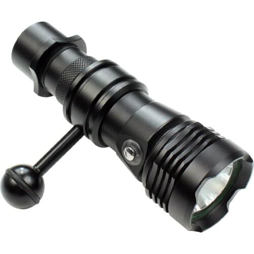 1000LM 2000LM LED Waterproof Scuba Diving Flashlight Underwater Flash Light with 1 inch Ball Head Clip for Gopro Action Camera