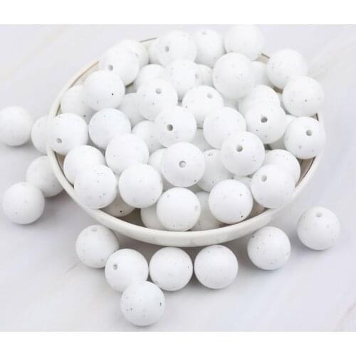 20pcs Silicone Loose Beads Teething Beads DIY Chewable Teether For Infant Baby 425F