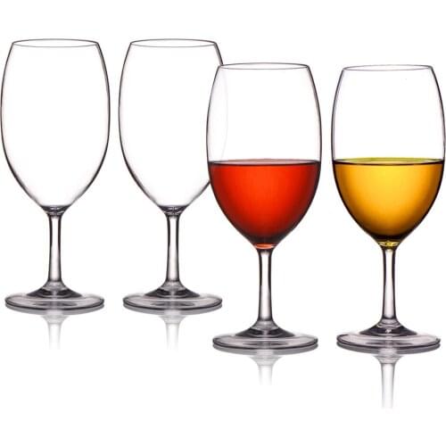 4 pcs Tritan material transparent plastic wine glass goblet juice cup Unbreakable 220ml PARTY Champagne cocktail