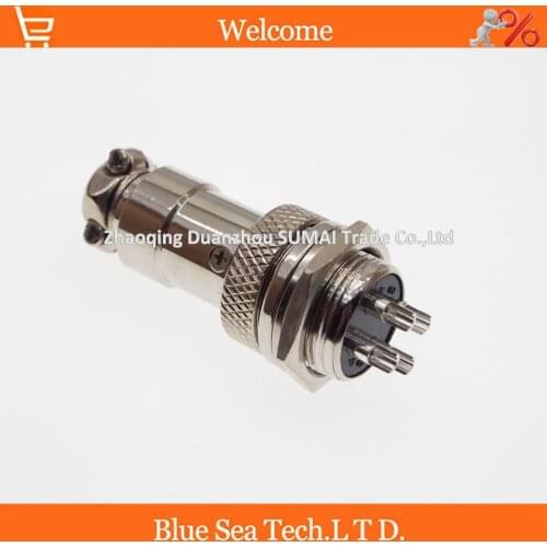 Free Shipping 15pair=30pcs 4 Pin 16mm Male & Female Wire Panel Connector kit GX16 Socket+Plug for aviation,computer ect