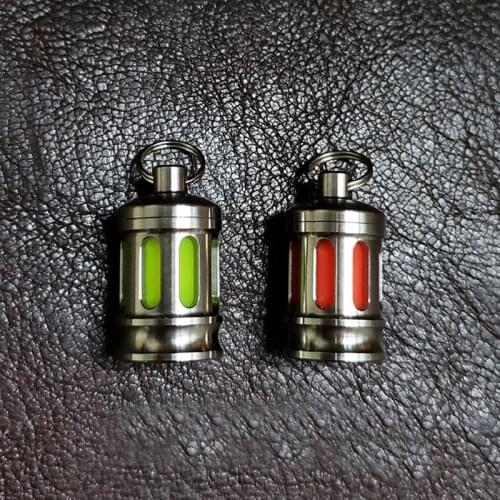 Lantern Shape Titanium Alloy Knife Beads Luminous DIY Pendant Paracord Bead Gift