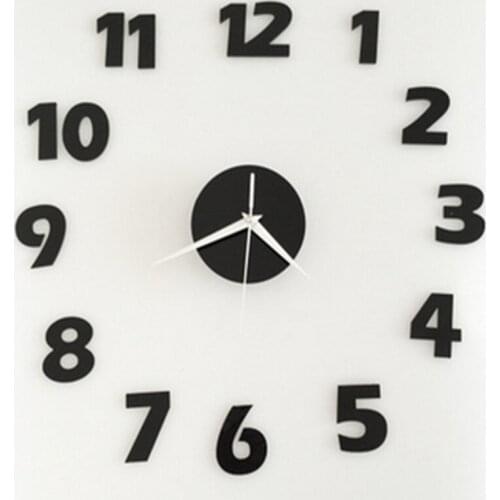 3 D clock mirror Quality acrylic crystal interesting diy combination digital wall clock brief quieten Best home decoration gift