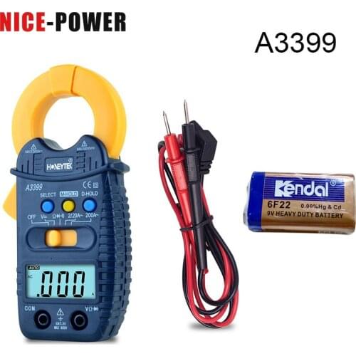 High Quality Mini Digital Clamp Multimeter Meter tester Current AC/DC Voltage Resistance Capacitance Frequency Tester Detection