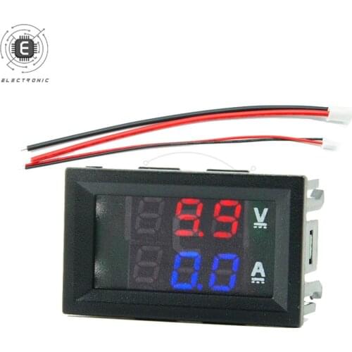 Digital Voltmeter Ammeter DC 100V 10A 50A 100A Amp Volt Voltage Current Meter Tester Detector 0.28" Dual LED Display Auto Car