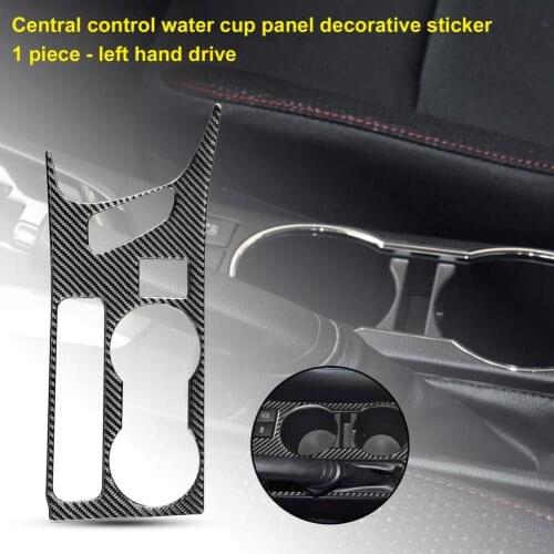 Center Console Cup Holder Panel Dustproof Carbon Fiber Durable Cup Holder Frame Cover for Toyota Corolla 2014-2018 Left Drive