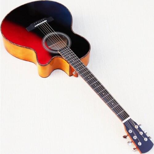 40-Inch Electric Guitar Spruce Surface Single Bass Wood Back Side Panel Light Folk Guitar Live Box Beginner Guitarra AGT256