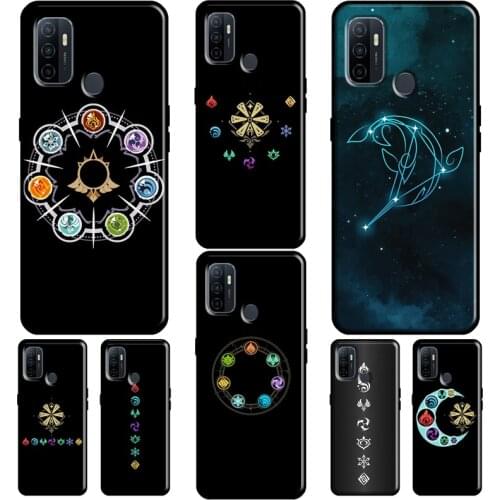Genshin Impact Elements For OPPO A5 A9 A31 A53 2020 A1K A5S A15 A52 A72 A83 A91 F5 F7 Reno 2 Z 4 Pro Phone Case