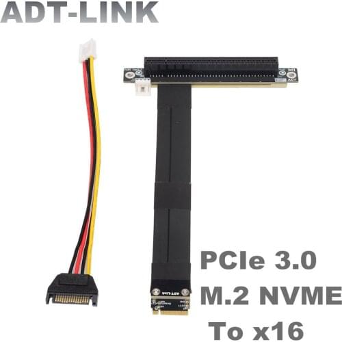 GTX1080ti RX5700xt Graphics Cards Extension Cable PCIe3.0 x16 To M.2 NGFF NVME M Key Riser Adapter GPU BTC Mining With 4P Sata