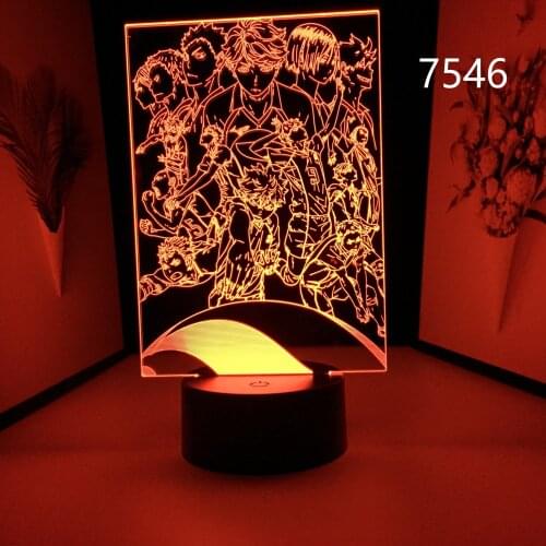 Haikyuu Lamp Karasuno Team LED Night Light for Child Birthday Gift Kids Bedroom Decor Nightlight Haikyu 3D Table Lamp
