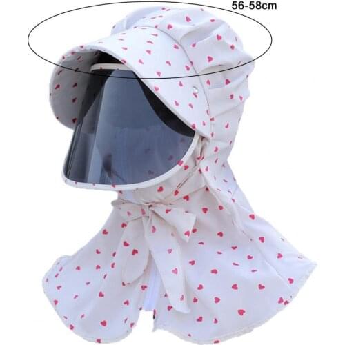 Visor Hat Neck Coverage Sun Protection Cotton Ladies Fashion Sun Hat for Hiking
