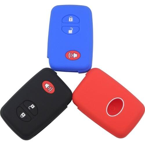 Kutery 10pcs 3 Buttons Remote Car Key Case Silicone protect shell For Toyota Camry Land Cruiser Prado Prius 4Runner Venza
