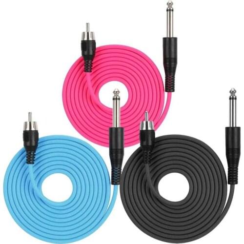 Copper Silicone Hook Line for Straight RCA Interface Tattoo Machine Gun Permanent Tattoo Power Supply Accessory For Tattooing