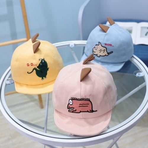 Cartoon Dinosaur Baby Baseball Cap Soft Cotton Kids Sun Hat Spring Summer Baby Girls Boys Hat Children Caps