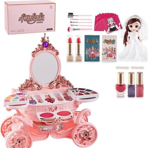Girls Makeup Set Princess Cosmetics Make Up Set For Kids Pretend Play Make Up Toys For Children Kids Princess Dress Up Princess