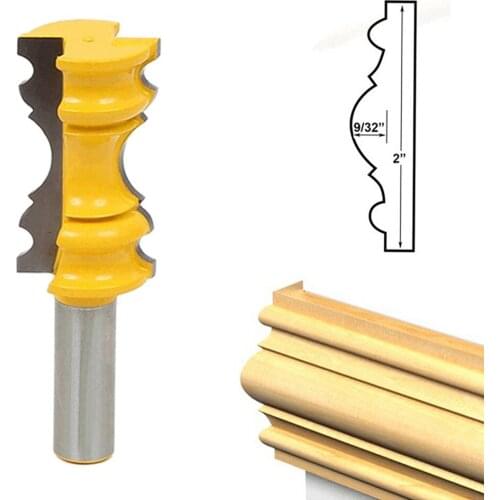 Woodworking Cutter Router Bit Set Cabinet Solid Wood Particle Board Cut Tool 1/2 Inch Elaborate Chair Rail Molding Router Bits