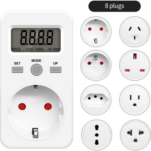 New KWE-PMB03 Power Wattmeter Plug Socket Digital Voltage Consumption Watt AC Electricity Analyzer Monitor Energy Meter