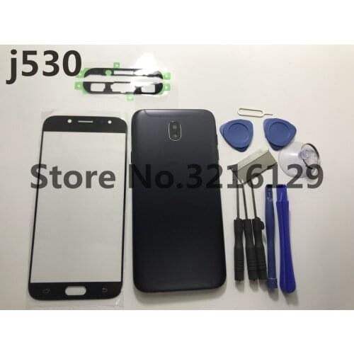 Full Housing Case Middle Frame Rubber Seal Back Cover+Glass Lens Complete Parts For Samsung J5 pro 2017 J530 J530F+Tools