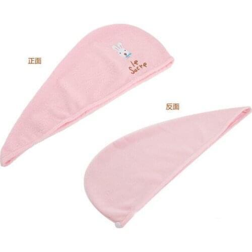 Factory Direct Hot Sale Water-Absorbing Cute Elephant Dry Hair InsCap Microfiber Thickened Rabbit Dry Hair Cap Mitu Dry Hair Cap