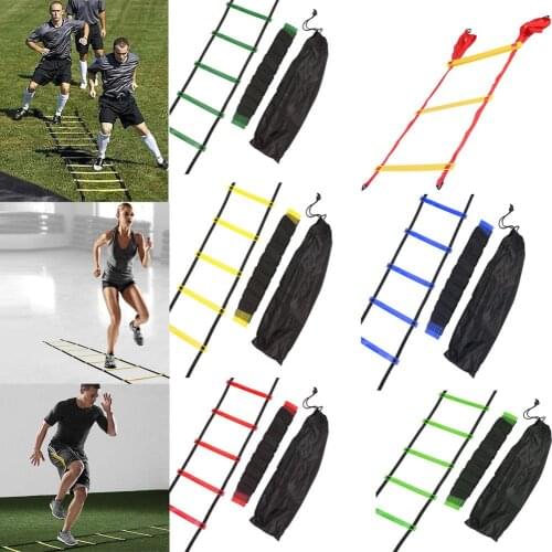 4/6/7/9/12/14 Rung Nylon Straps Agility Training Ladders Soccer Football Speed Ladder Training Stairs Fitness Equipment Dropship