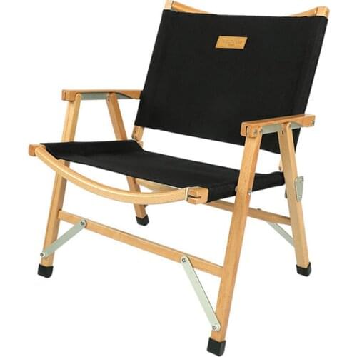 Outdoor solid wood folding chair Ultralight portable camping Relaxation Chair picnic Barbecue Self-driving Beach Travel Chair