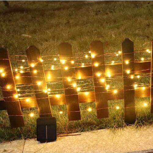 LED Solar Light High-brightness Thin Copper Wire Solar String Lighting Outdoor Waterproof Garden Decoration Solar Lamps