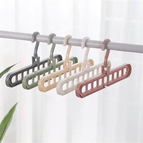 Clothes Hanger Organizer Space Saving Hanger Multi-function Folding Magic Hangers Drying Racks Scarf Clothes Storage