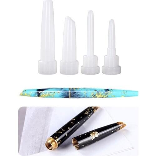 1 Set Fountain Pen Epoxy Resin Mold Cylinder Pen Shape DIY Crafts Silicone Mould