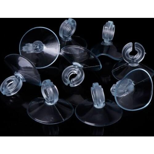 10PCS Aquarium Soft Plastic Suction Cup Holder Sucker Pipe Clip 40JA