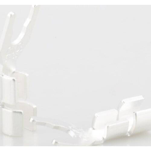 8pcs Solid Silver/Gold/Copper Spade Plug Speaker Cable Wire Connector HiFi