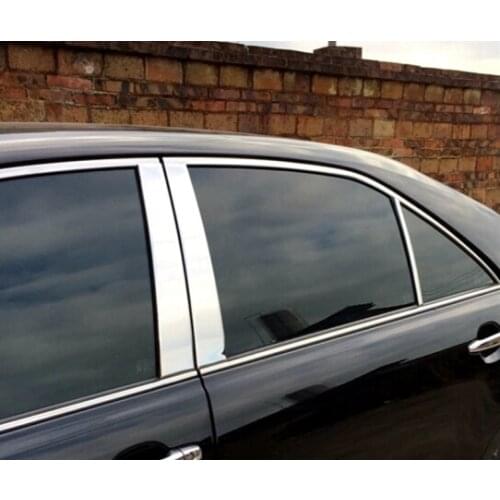 Car styling stainless steel window pillar trim 6pcs for Toyota Camry 2006 2007 2008 2009 2010 2011