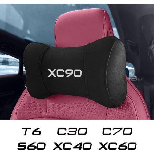 Car Seat Headrest Neck Pillows For Volvo XC90 XC60 C30 T6 S60 C70 XC40 V40 XC70 V70 V60 V50 S80 S40 AWD V90 S90 Car Accessories