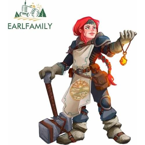 EARLFAMILY 13cm x 9.8cm For Girl Graffiti Car Stickers Repair Decal Fashion Vinyl Material Waterproof Motorcycle Decoration