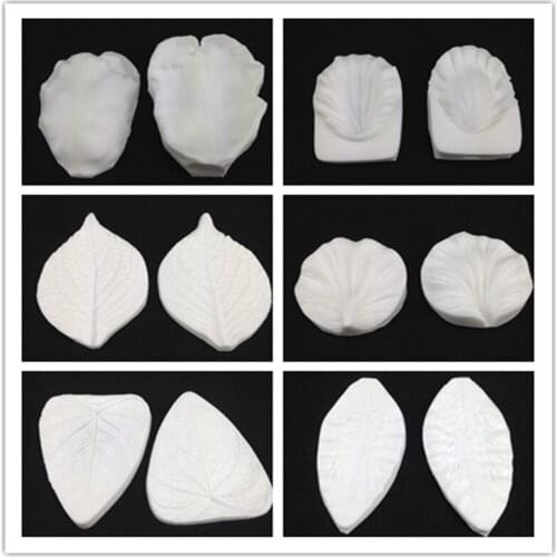 Leaf Series Silicone Mold Flower Leaves Shape Cake Decorating Tool Sugarcraft Fondant Mold Wedding Cake Decoration Mould WMJ313