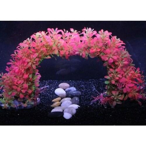 Simulation of aquarium fish tank aquarium decoration, can change the shape of pink at will