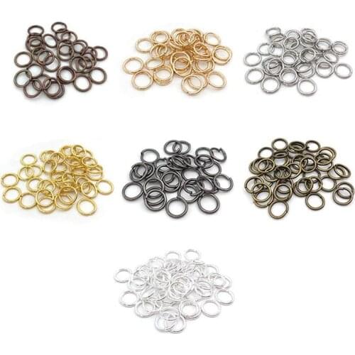 200pcs/lot Jump Rings 3/4/5/6/7/8/10/12mm Round Split Rings Connectors For Diy Jewelry Finding Making Accessories Supplies