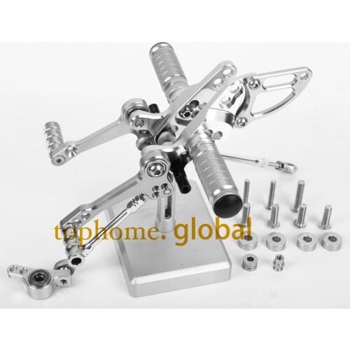 For DUCATI STREETFIGHTER 848 CNC Foot Pegs Silver Color Rear Set Footpeg Rearset