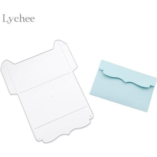 Lychee Life Lace Edge Envelope Metal Cutting Dies Stencils DIY Scrapbooking Album Decorative Embossing Paper Cards