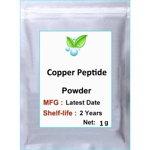 Copper Peptide Powder,GHK-Cu Glycyl-l-histidyl-l-lysine,Improve Skin Elasticity and Delay Aging,Cosmetic Grade Blue