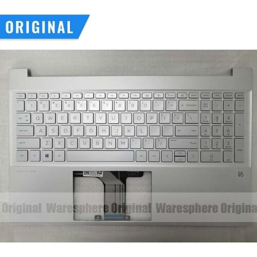 New Original Palmrest for HP Pavilion 15-EG Top Upper Case Without Fingerprint Hole With Keyboard M08912-001 54G7HTATP40 Sliver